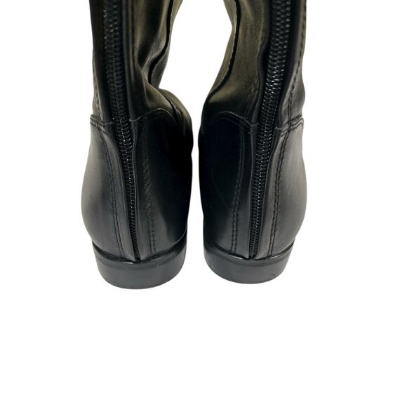 Ciao Bella Black Leather Riding Boots Back Zipper - Picture 7 of 10